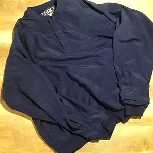 Zero Restriction Golf Outerwear 1/4 Snap Pullover Mens Large Blue Made In USA